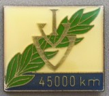 Picture of the pin for 45,000 Kilometers