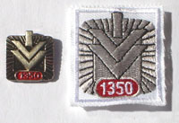 Picture of the pin and patch for 1350 Events
