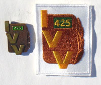 Picture of the pin and patch for 425 Events