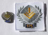 Picture of the pin and patch for 575 Events